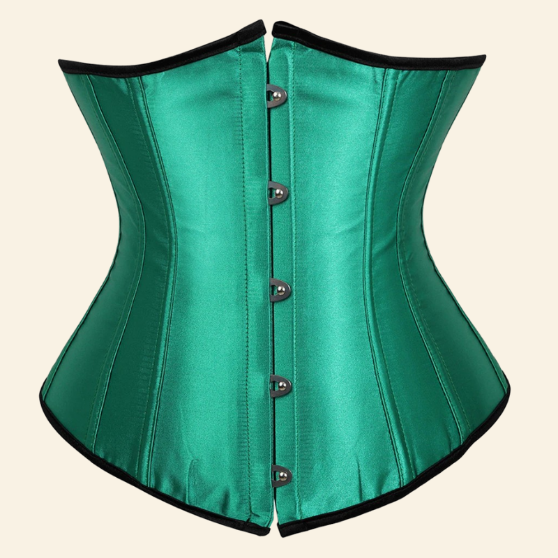 Underbust gotisk hvepsetaljekorset grøn Underbust gotisk hvepsetaljekorset grøn