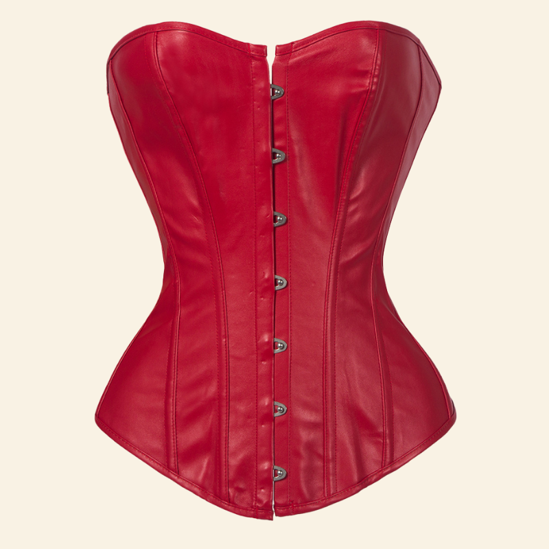 Bria rød latex bustier-korset til kvinder Bria rød latex bustier-korset til kvinder