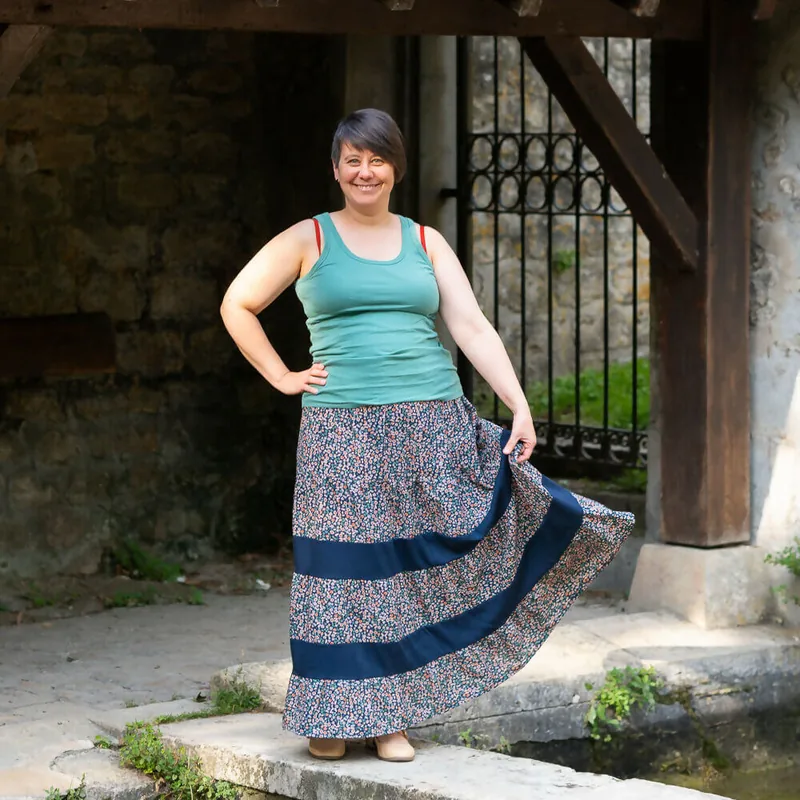 Mirabelle boho suknja PDF kroj, veličine 34 do 56
