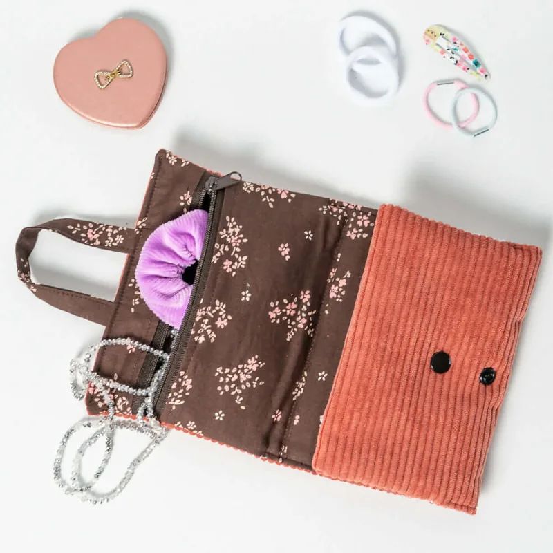 Schmucktasche, 2 Größen für Mädchen und Damen – violett