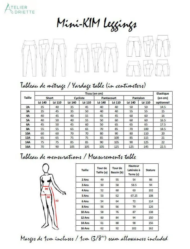 Duo Kim – Leggings für Damen (34–54) und Mädchen (2–16 Jahre)