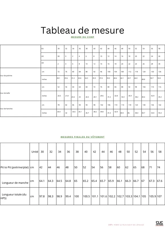 Πρότυπο pdf φόρεμα midi lili από το 30 έως το 58