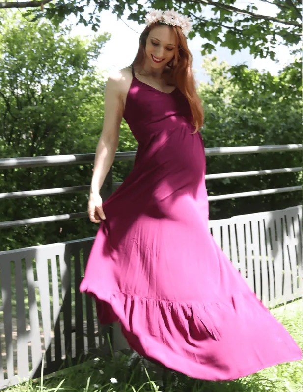 PDF-Schnittmuster für das lange Sommerkleid „Delhi“ in den Größen 32 bis 46