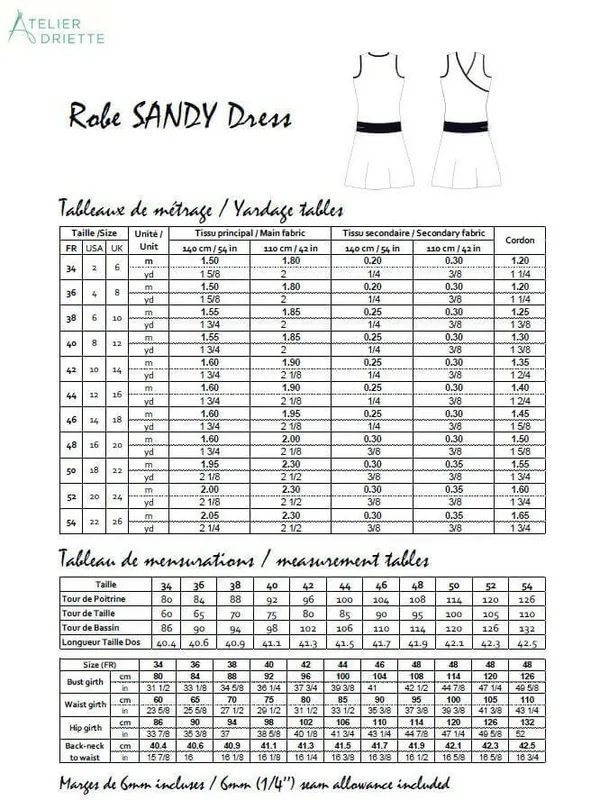 Πρότυπο pdf για φόρεμα με διασταύρωση για γυναίκες (34 / 54) και κορίτσια (2 / 16 ετών)