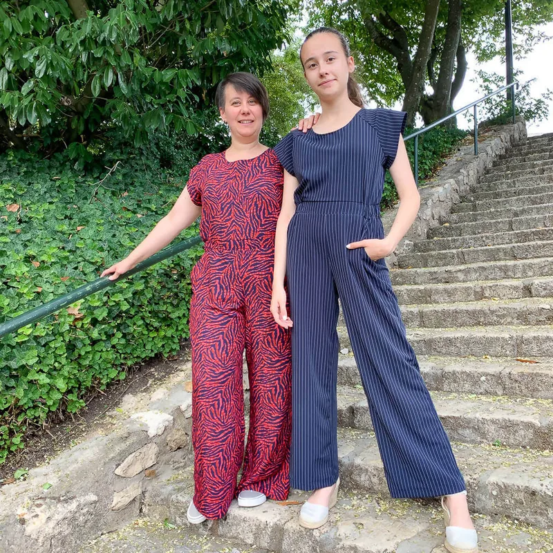 PDF-Schnittmuster für Damen-Jumpsuit und -Hose „Vanille“ in den Größen 34 bis 56