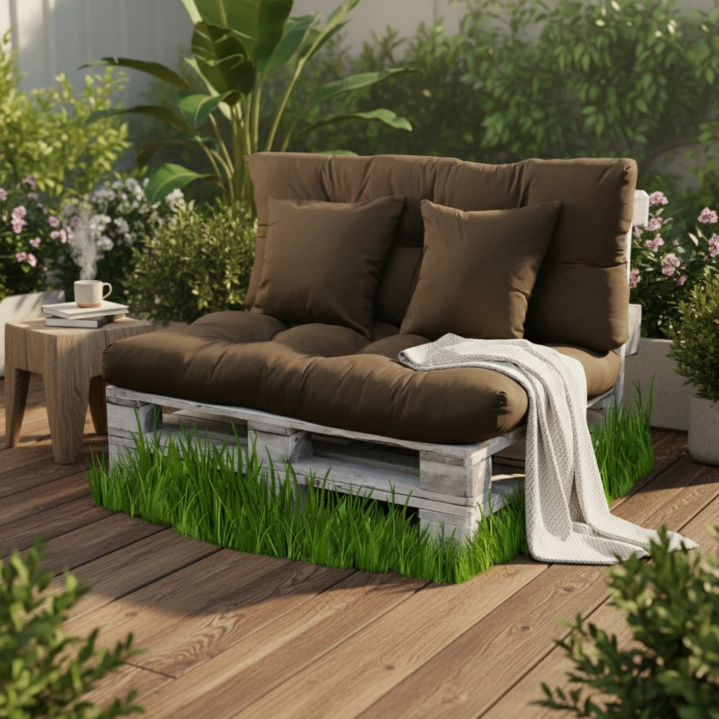 Polštář na paletě pro venkovní posezení Polštář na paletě pro venkovní posezení