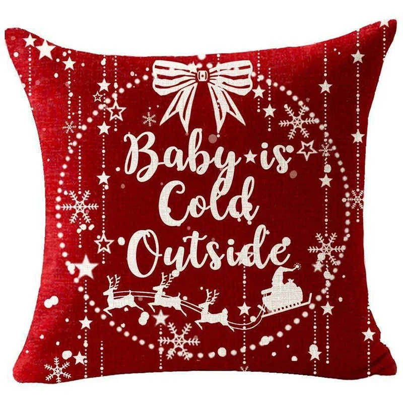 Sarkana Ziemassvētku spilvens