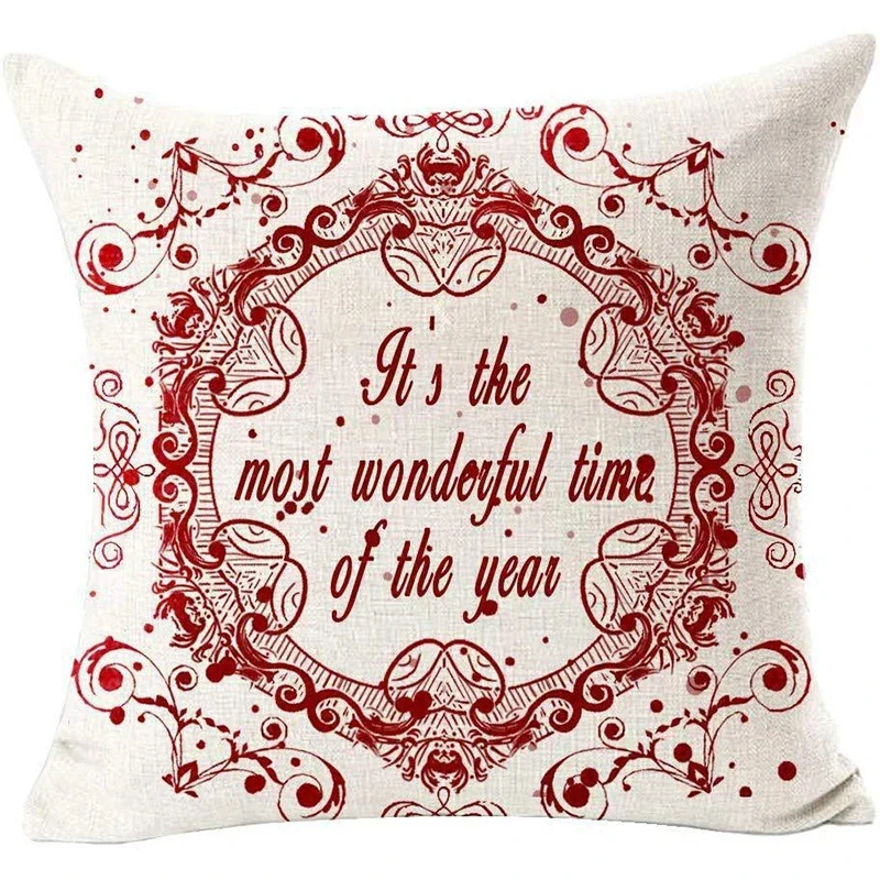 Sarkana Ziemassvētku spilvens