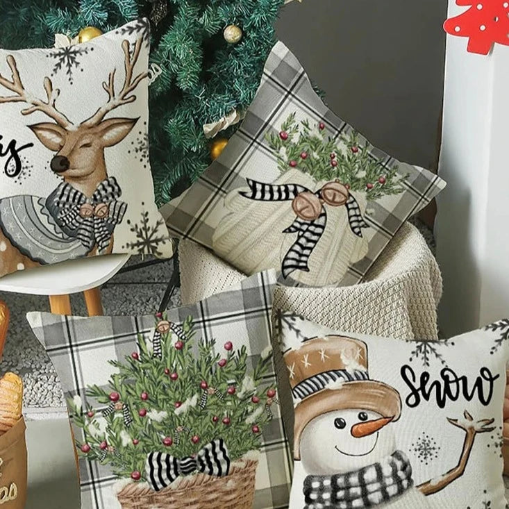 Vánoční polštář s jelenem