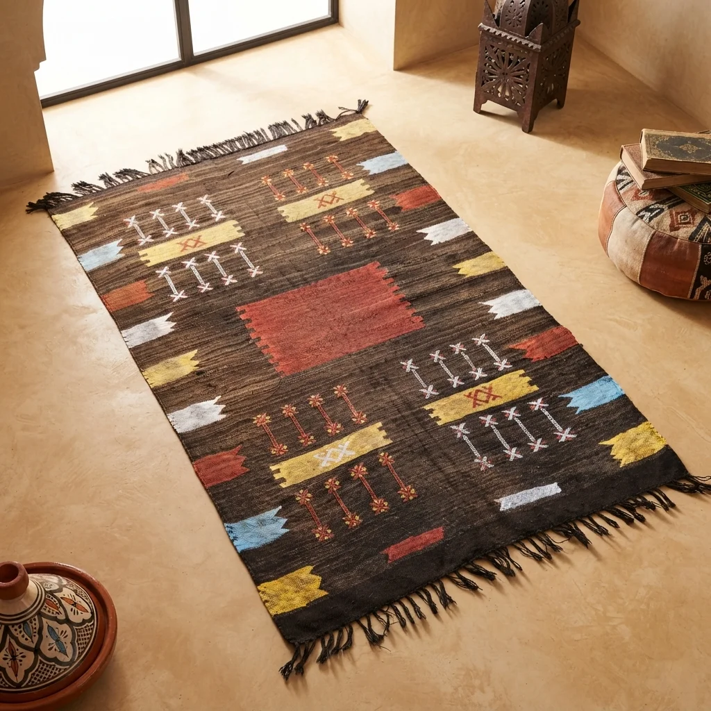 Berberimatto – Taznakht Sabra kilimmatto 1,40m x 0,95m Berberimatto – Taznakht Sabra kilimmatto 1,40m x 0,95m