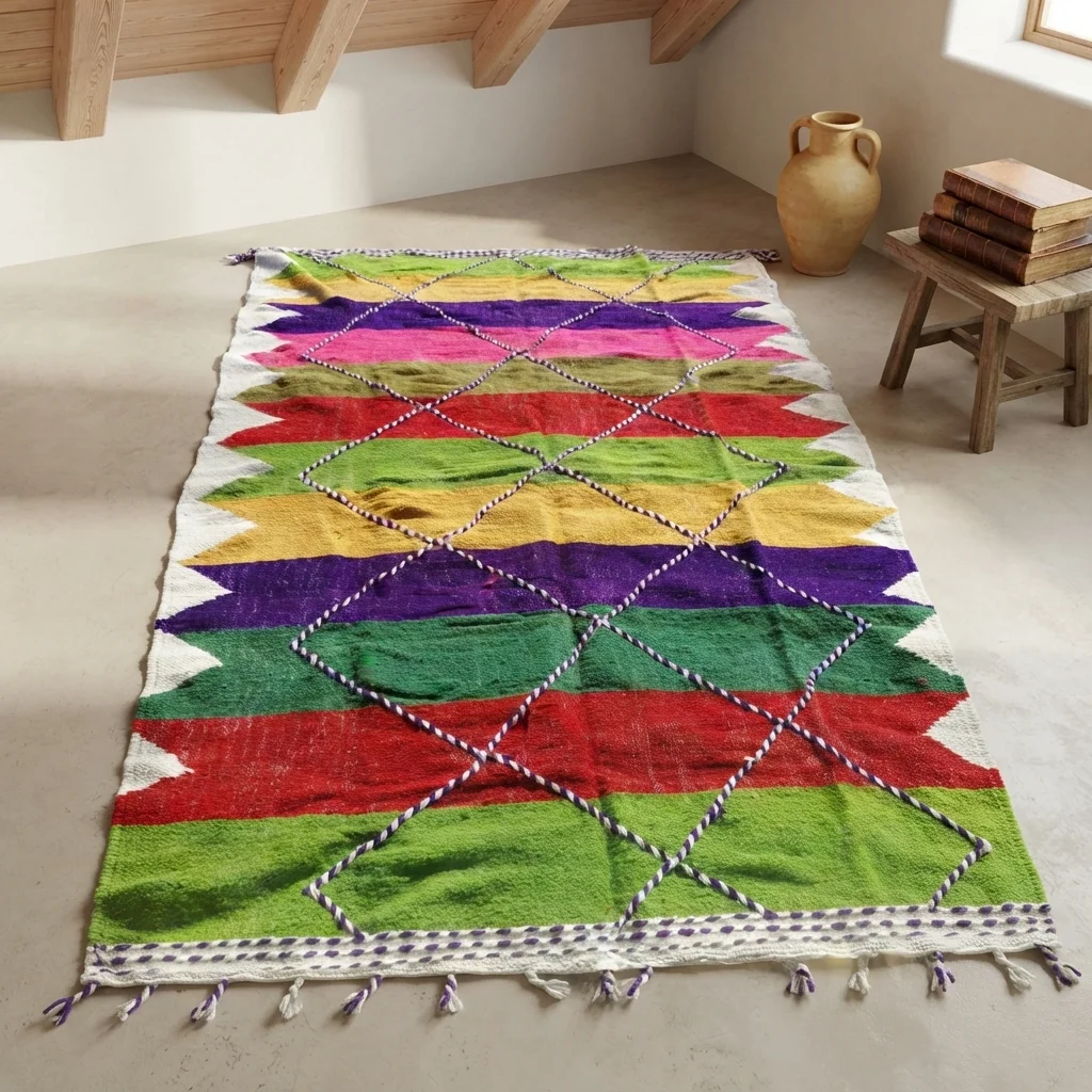 Berberimatto – Kilim Zanafi 2,93 m x 1,85 m Berberimatto – Kilim Zanafi 2,93 m x 1,85 m