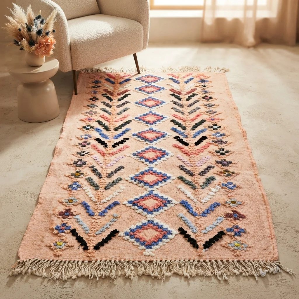Berberimatto – Boucherouite Uusi 1.53m x 0.92m Azilal-design