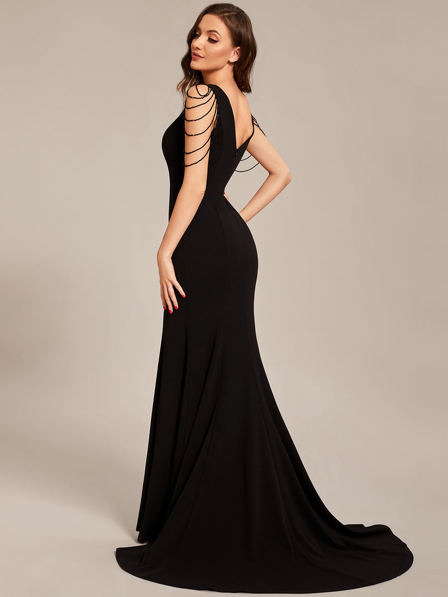 Taglia personalizzata Scollo a V Stretch Body-Conscious Prom Dress