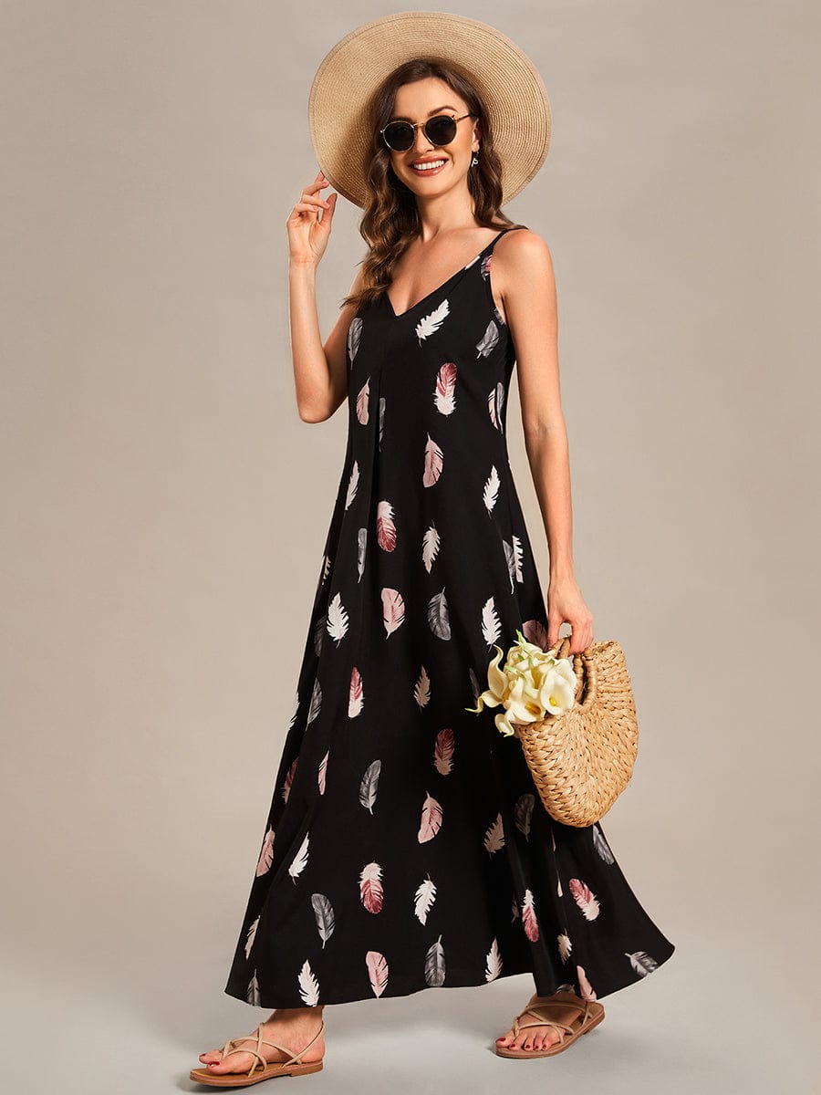 Лятна рокля Beach Holiday maxi loose with thin straps A Ligne