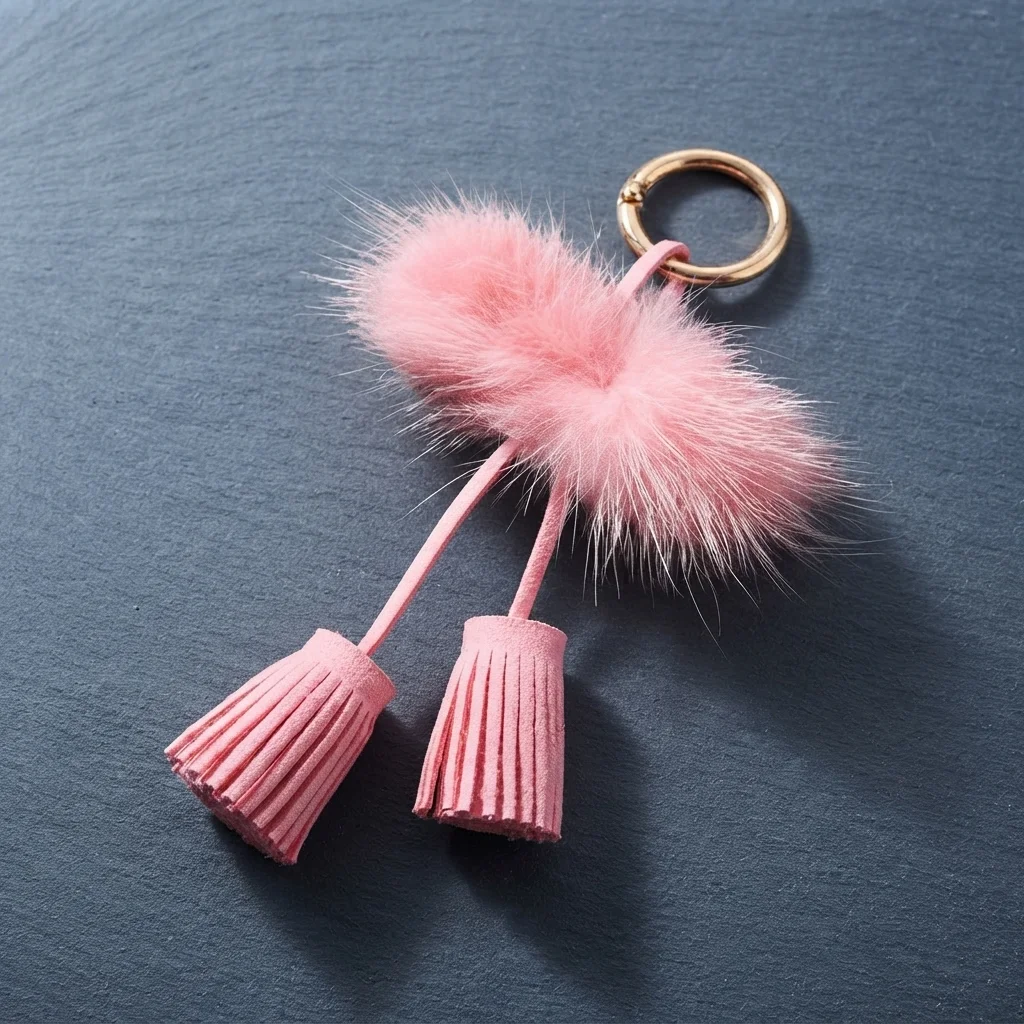 Breloc pompon – Stil Girly