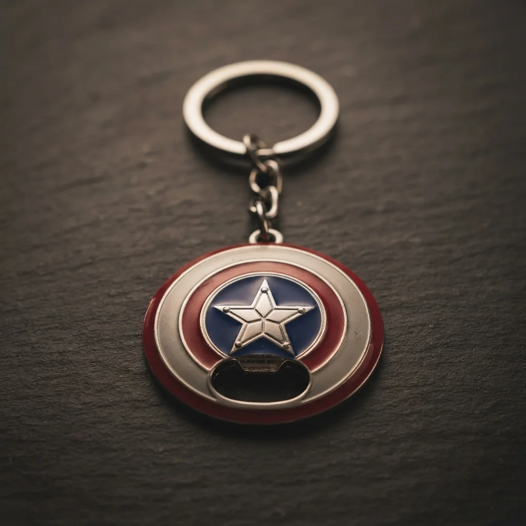 Breloc Deschizător – Captain America (Oțel)