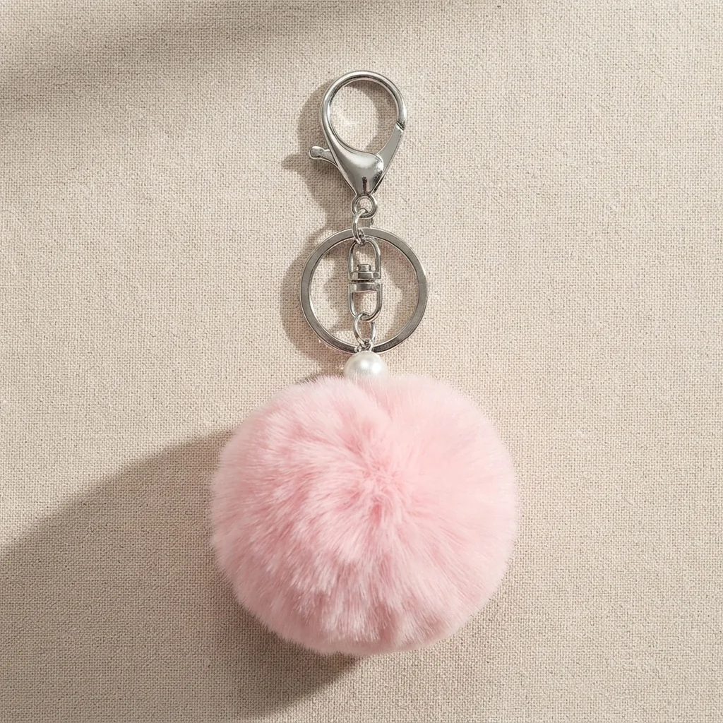 Breloc Pompon – Roz