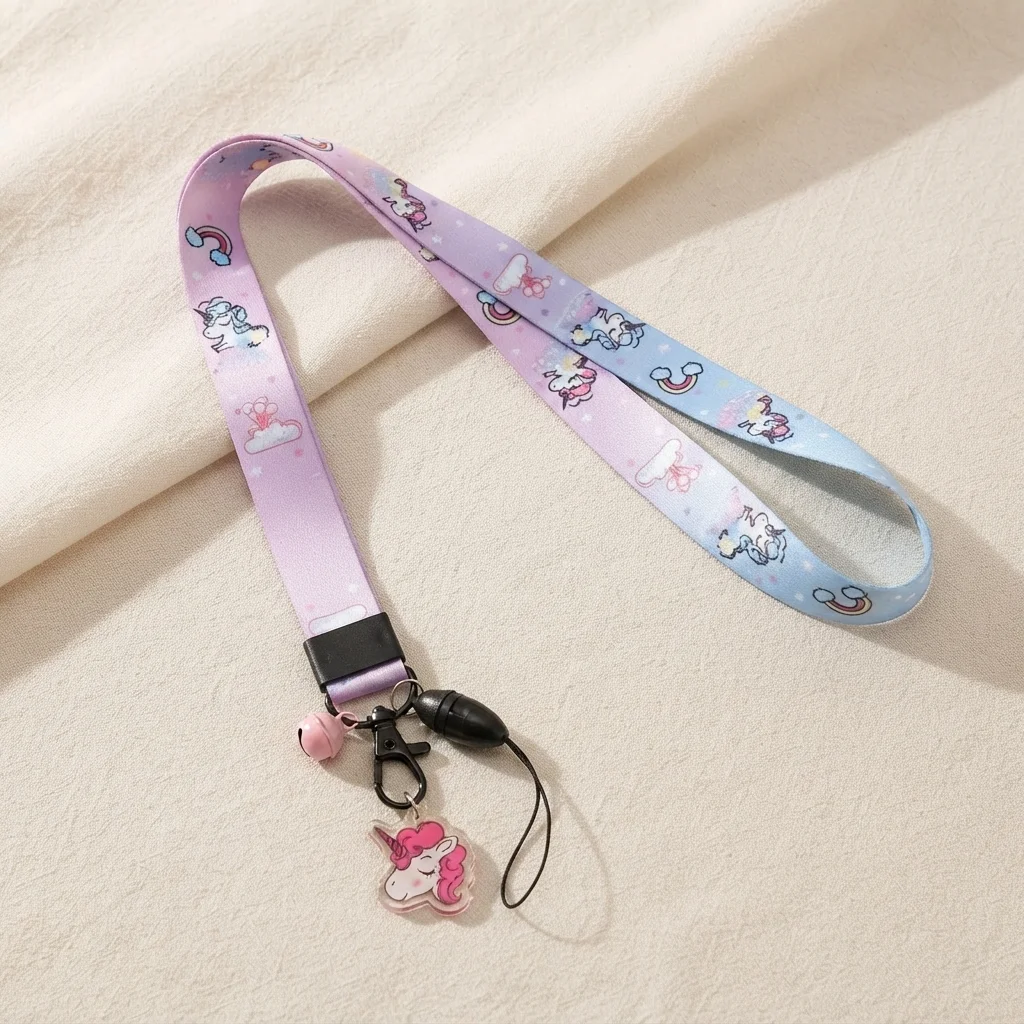 Șnur de gât pentru chei breloc unicorn