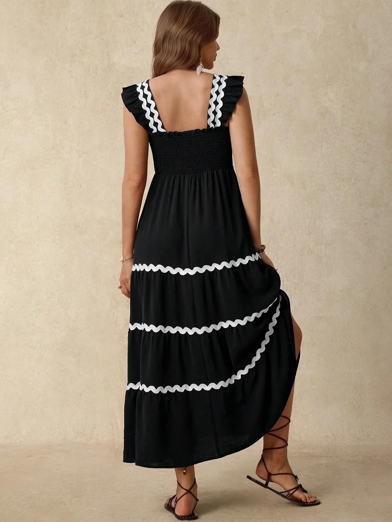 Boho mama maternity casual splice color band dress bryllupsgjestekjole ferieantrekk bursdagskjoler for gravide sommer