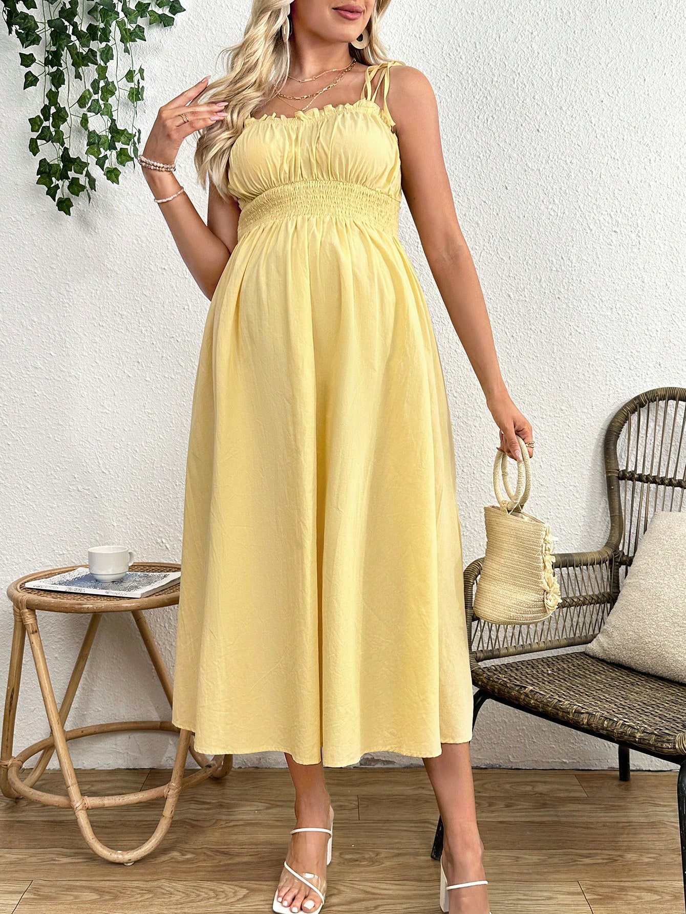 Rochie pentru gravide rochie cami casual elegantă de lungime medie