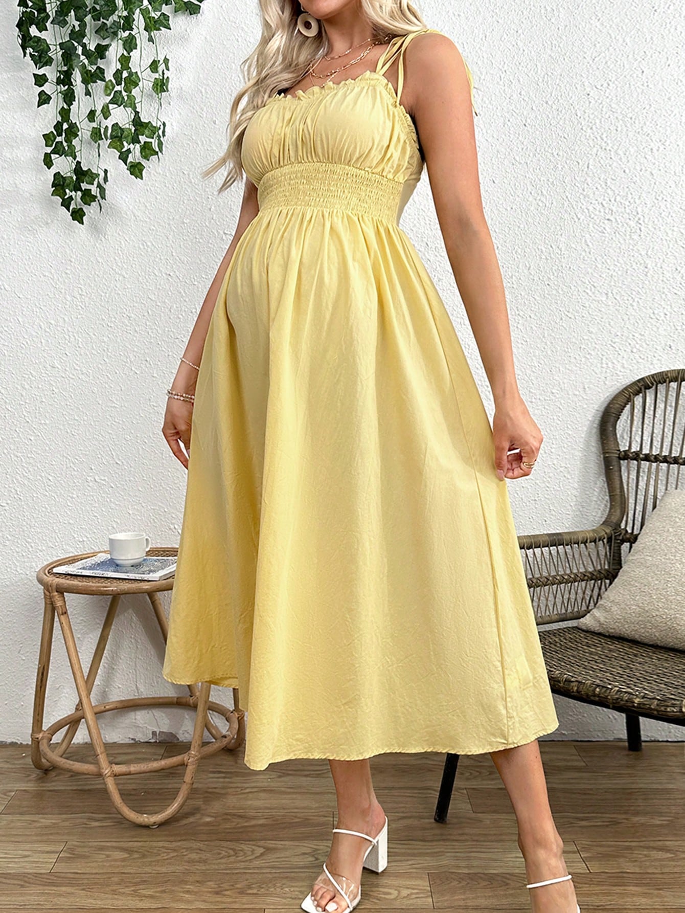 Rochie pentru gravide rochie cami casual elegantă de lungime medie