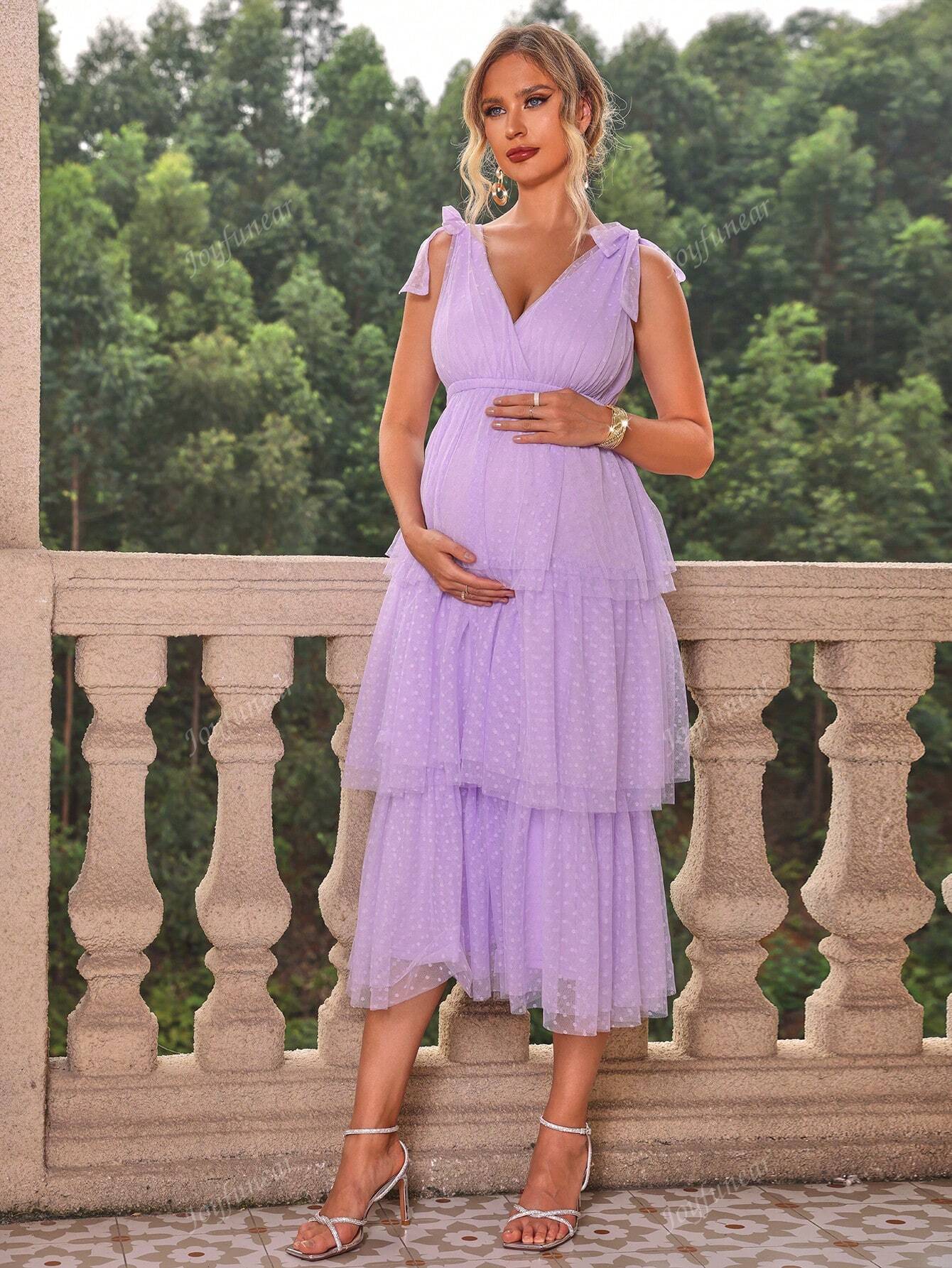 Rochie casual minimalistă fără mâneci de culoare solidă pentru femei gravide