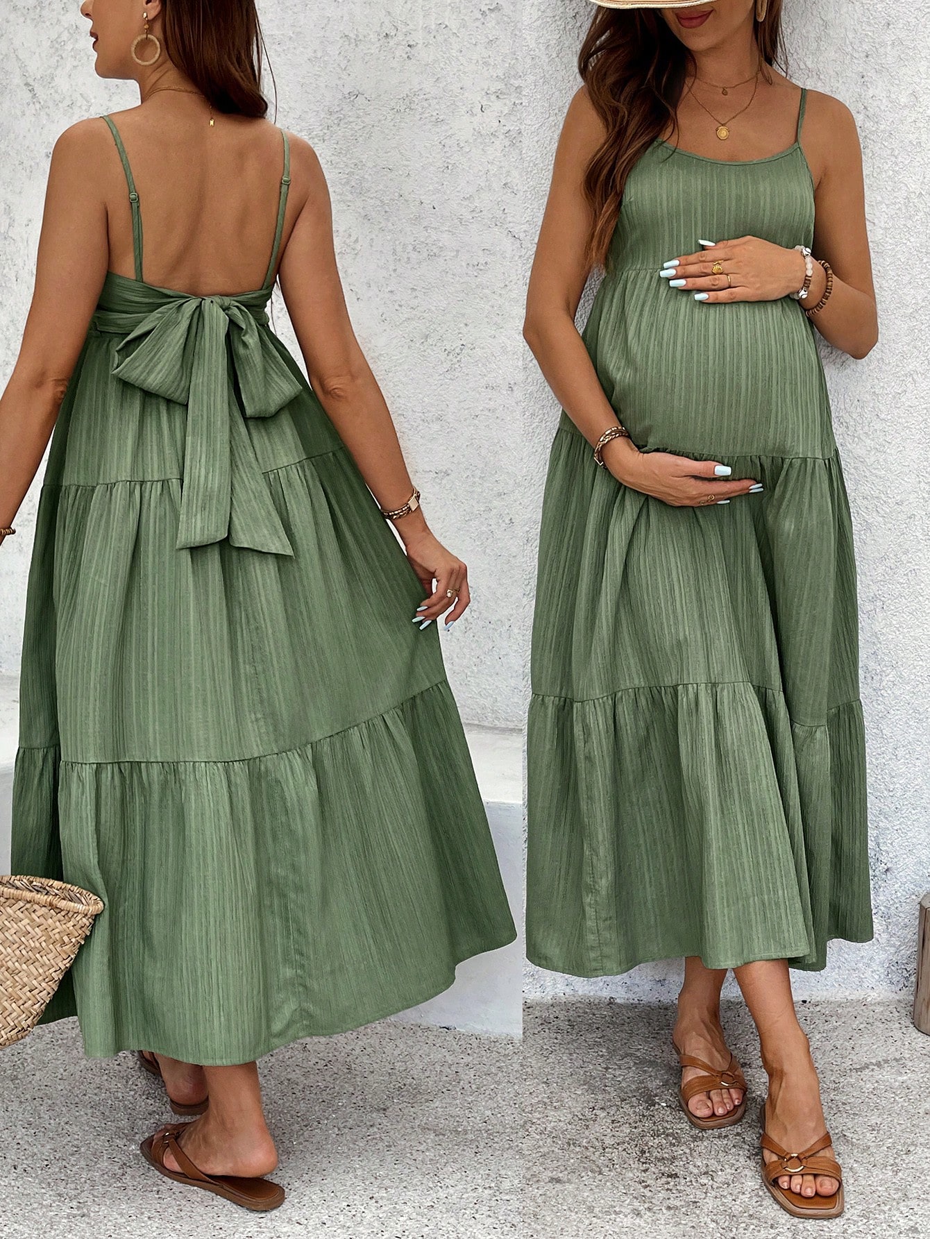 Rochie de maternitate fără mâneci rochie de culoare solidă, la modă pentru vara femeie s haine de vară rochie de maternitate vacanță