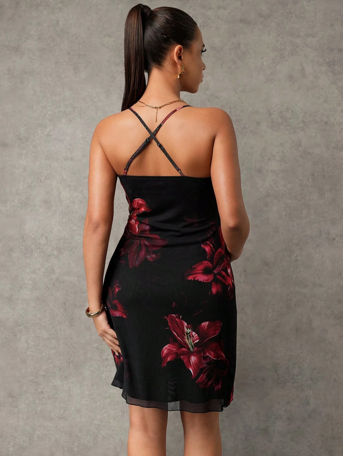 Rochie de maternitate slim fit cu imprimeu floral casual cami mini