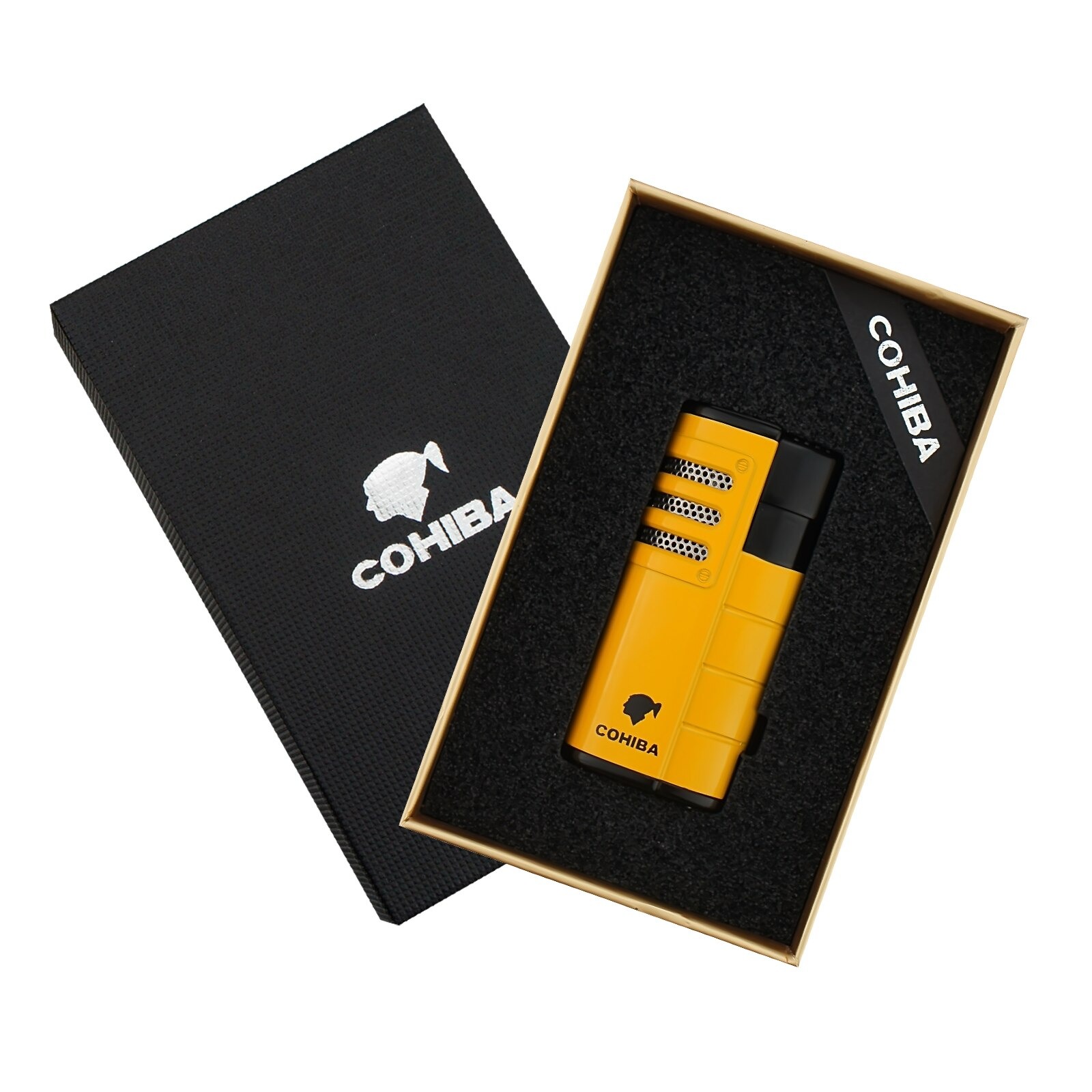 COHIBA Flame 3 αναπτήρες και κόφτης πούρων