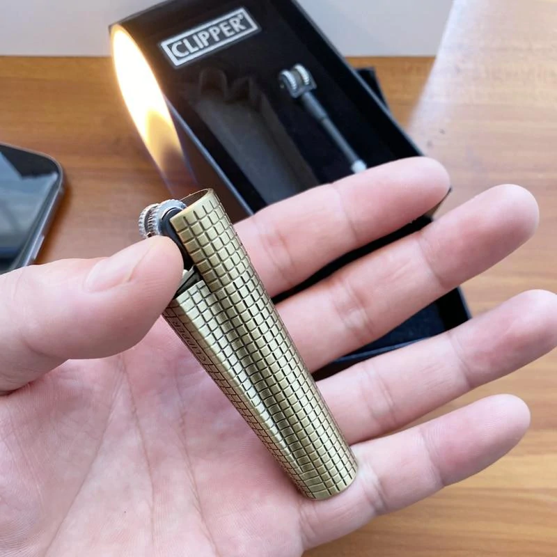 Clipper Metal Checkered Lighter