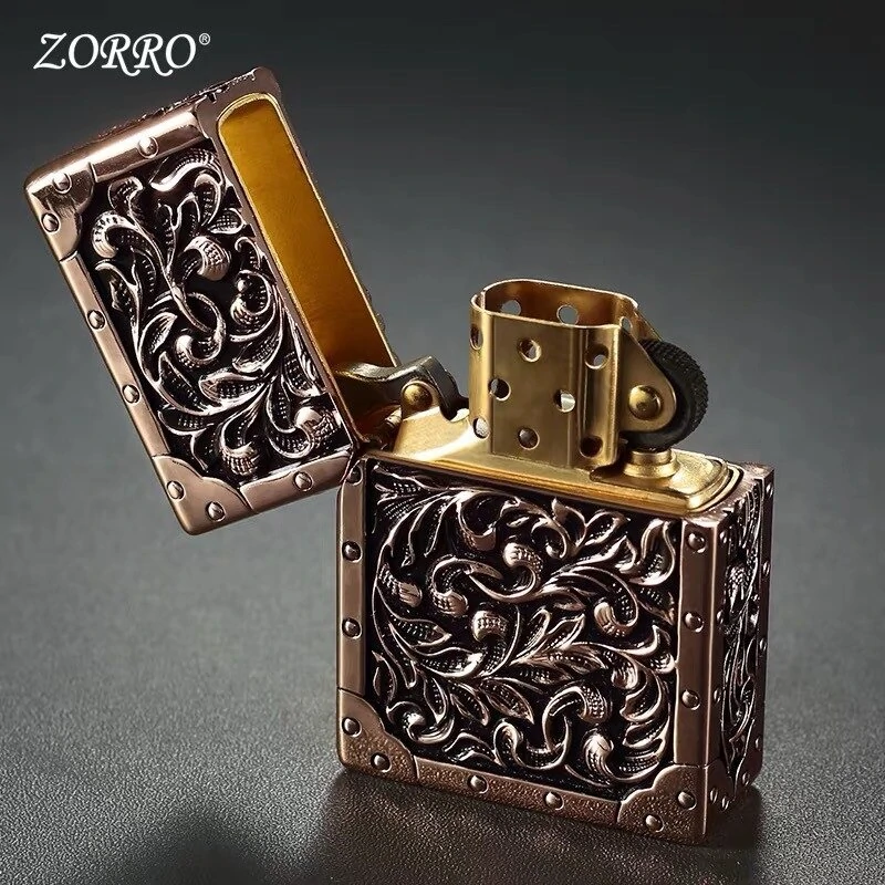 Запалка ZORRO Copper 3D Flowers