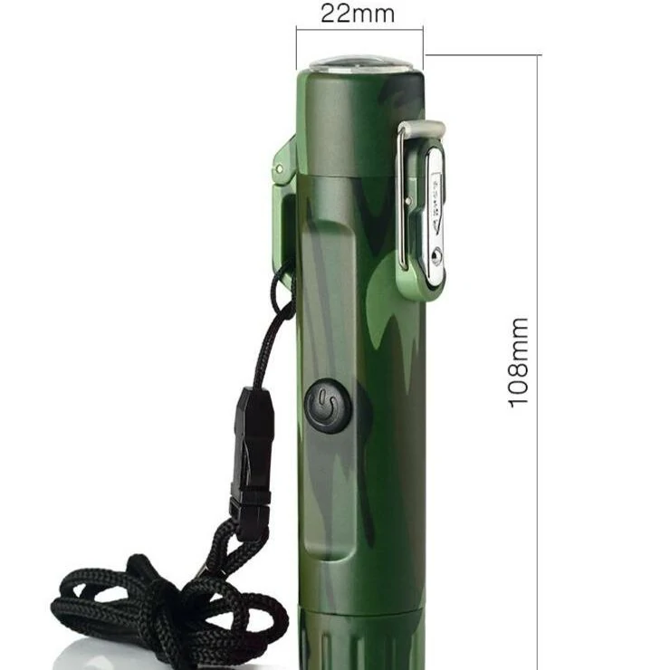 Survival-Feuerzeug Kompass LED-Lampe