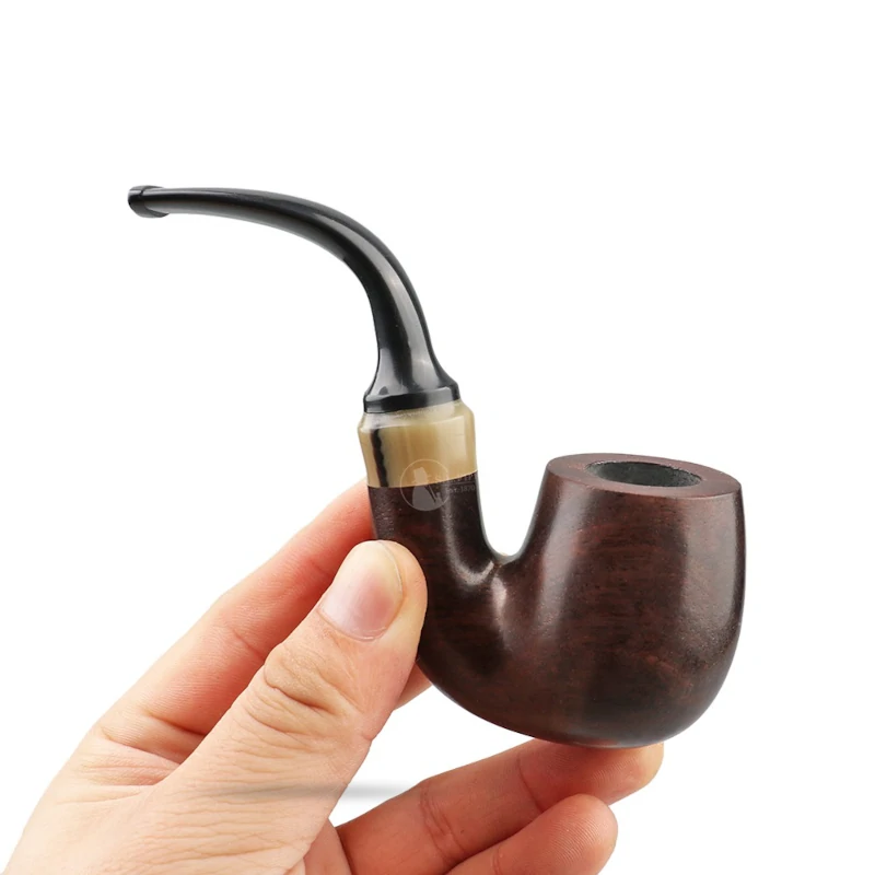 Heather Wood Bent Tobacco Pipe