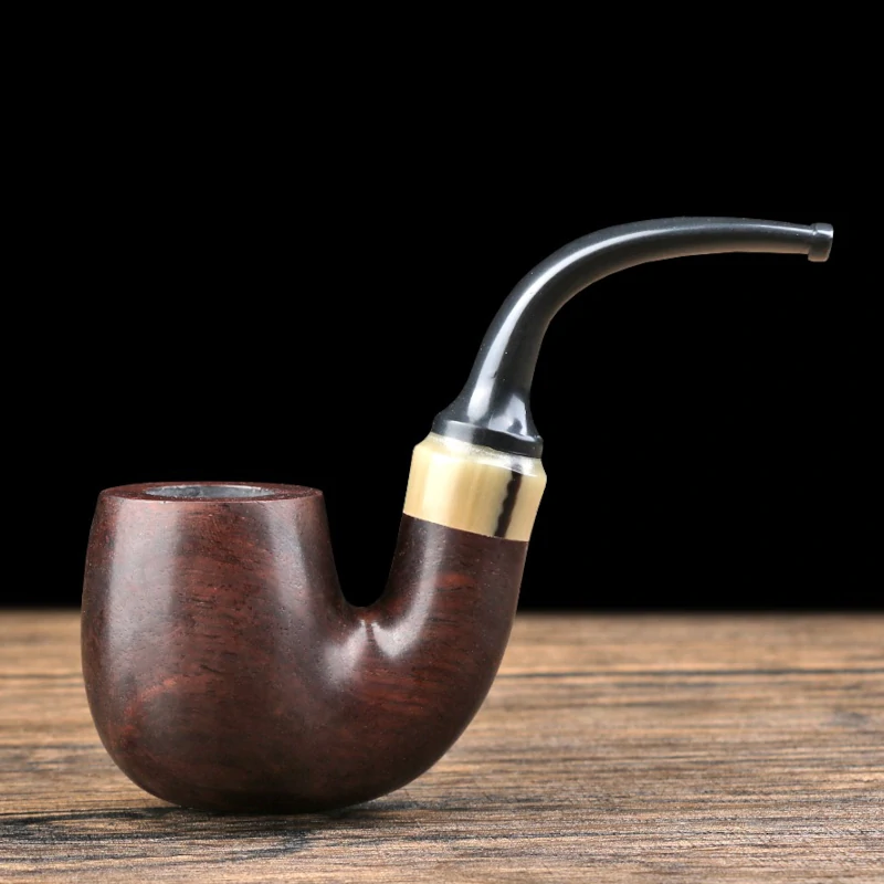 Heather Wood Bent Tobacco Pipe