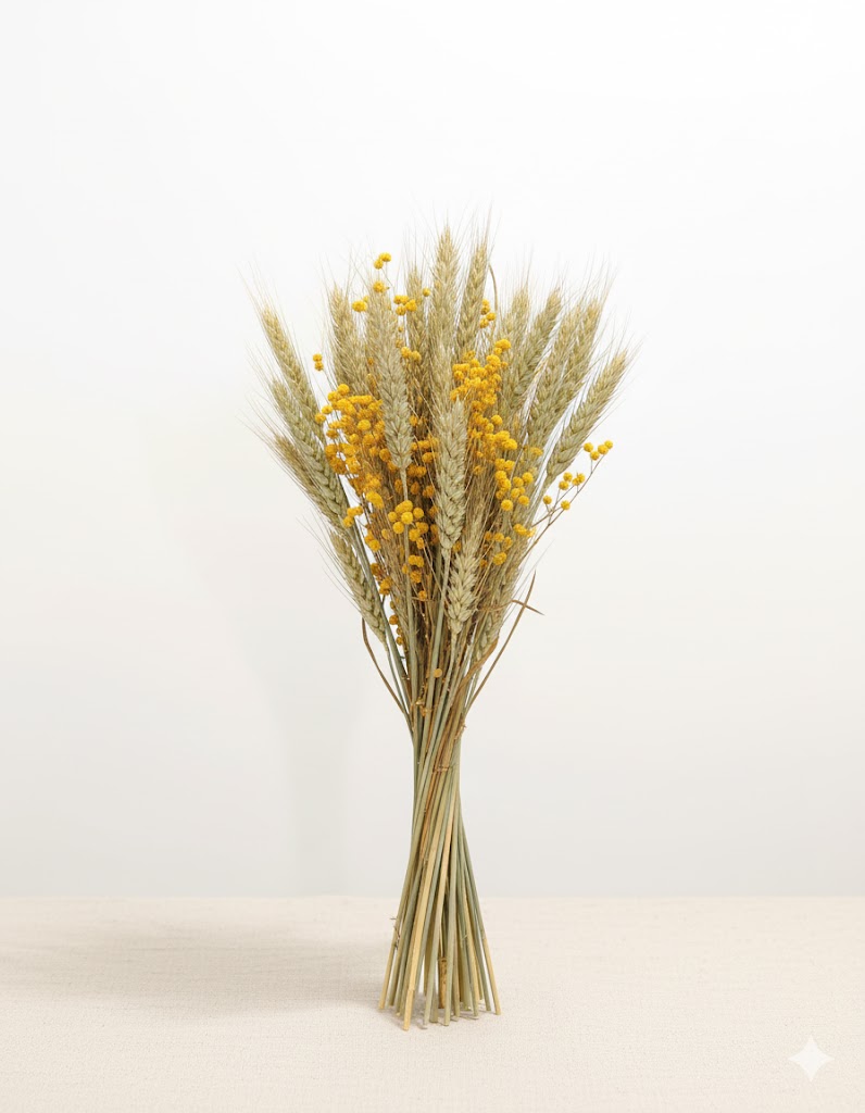 Mini kytica zo sušených žltých kvetov