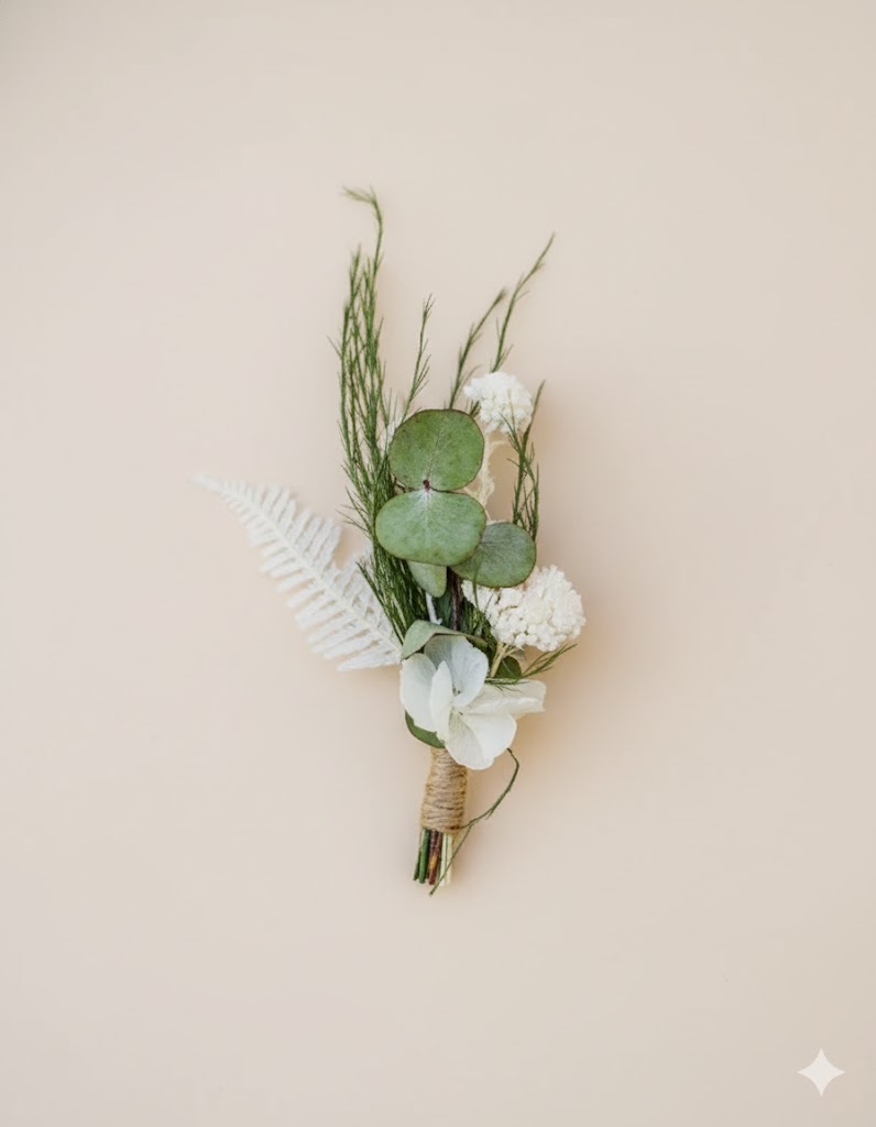 Sušená kvetinová brošňa Elsa