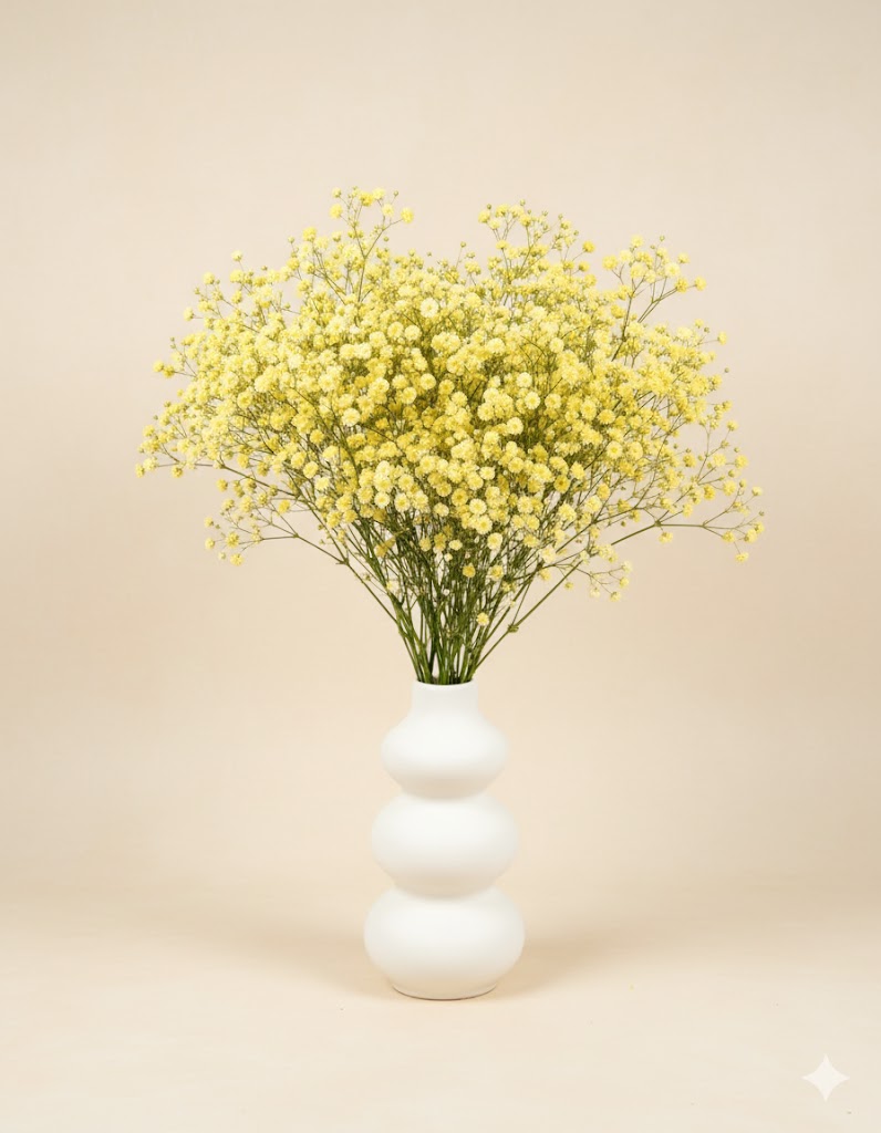 Žltá gypsophila (5 stoniek)
