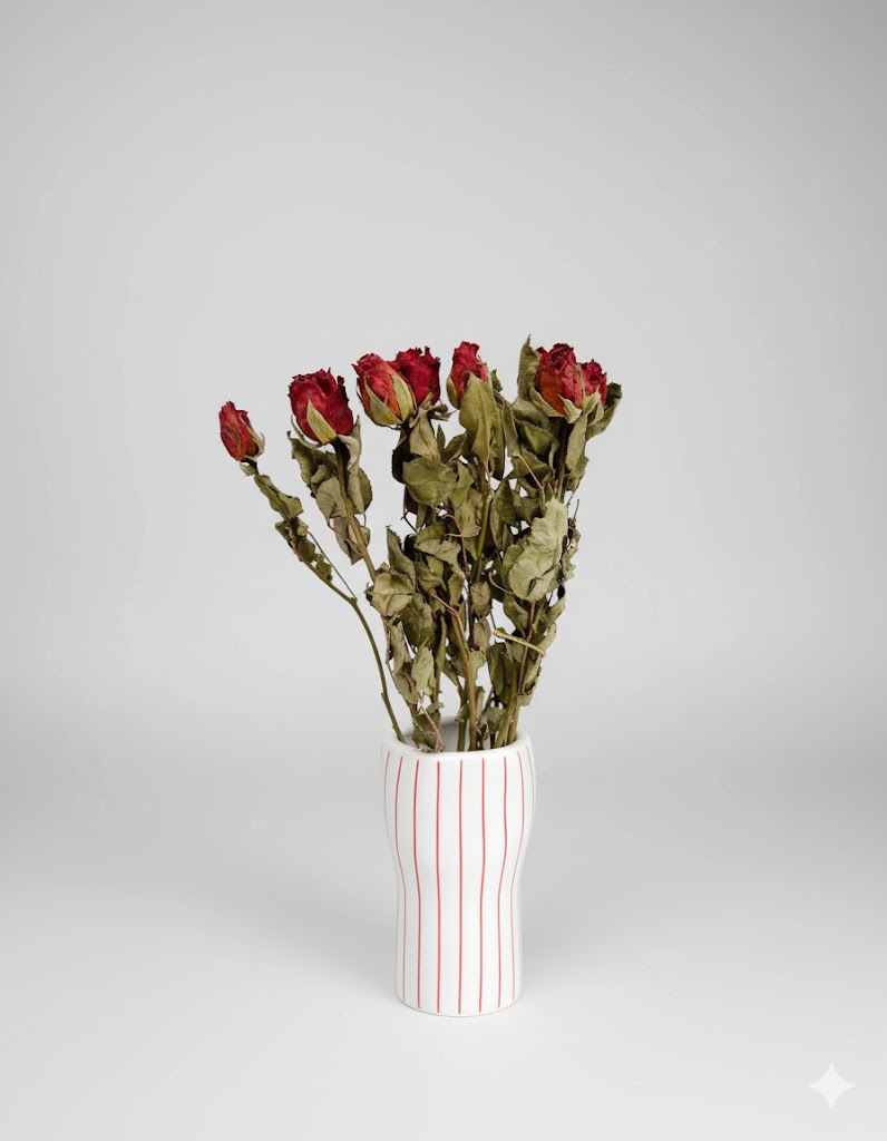 Sušená červená ruža (10 stoniek)