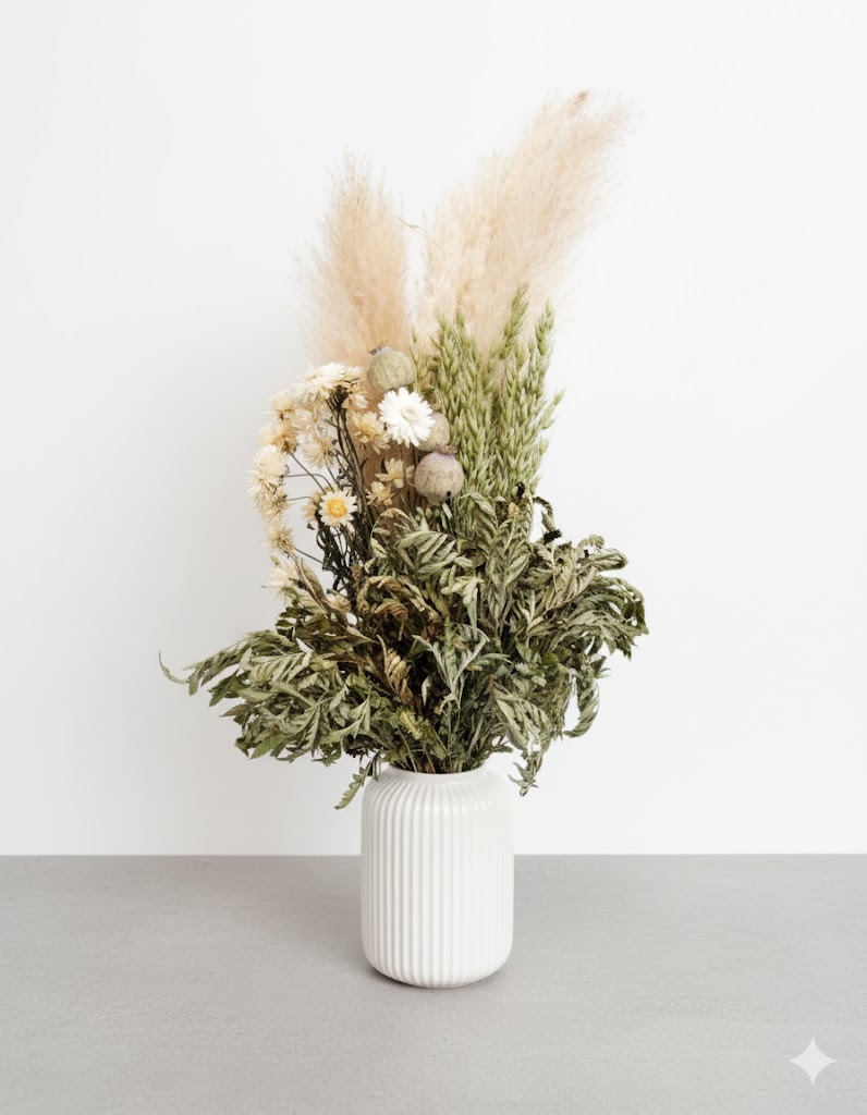 Kytica zo sušených prírodných kvetov