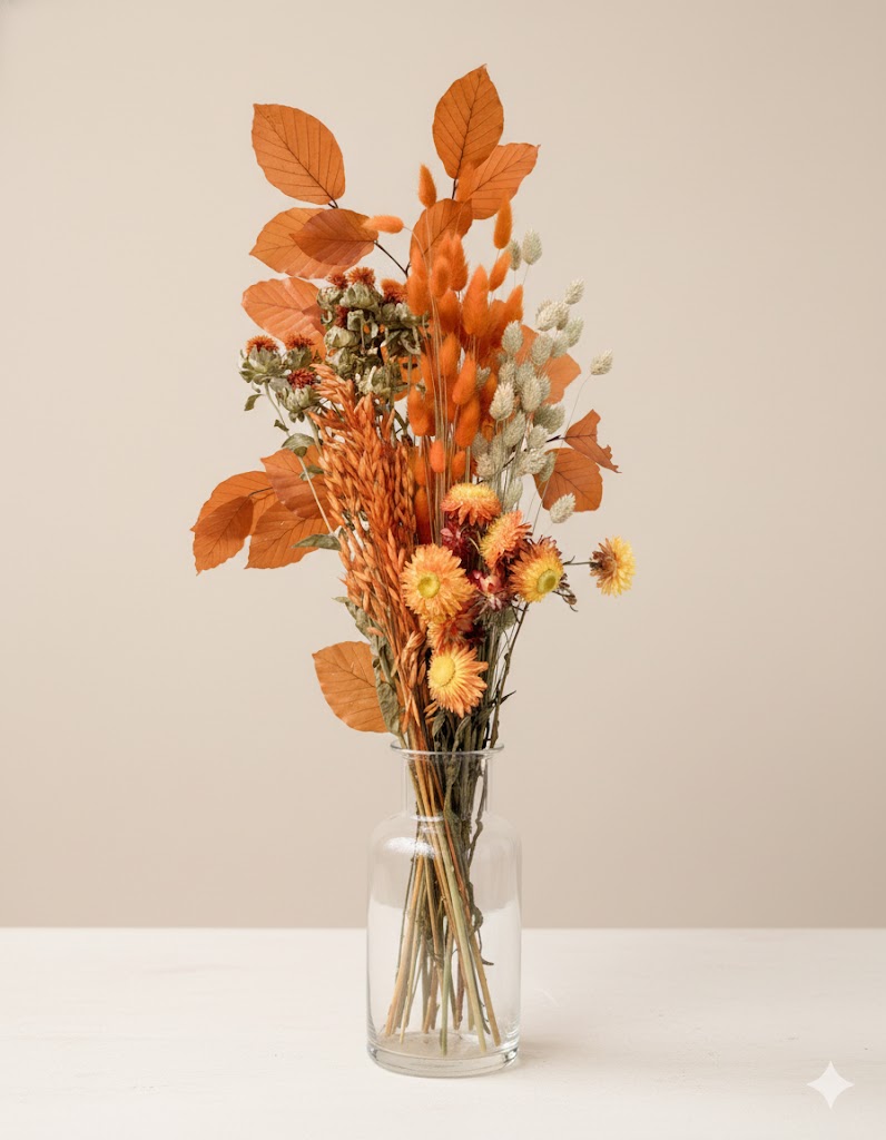 Kytica zo sušených oranžových kvetov