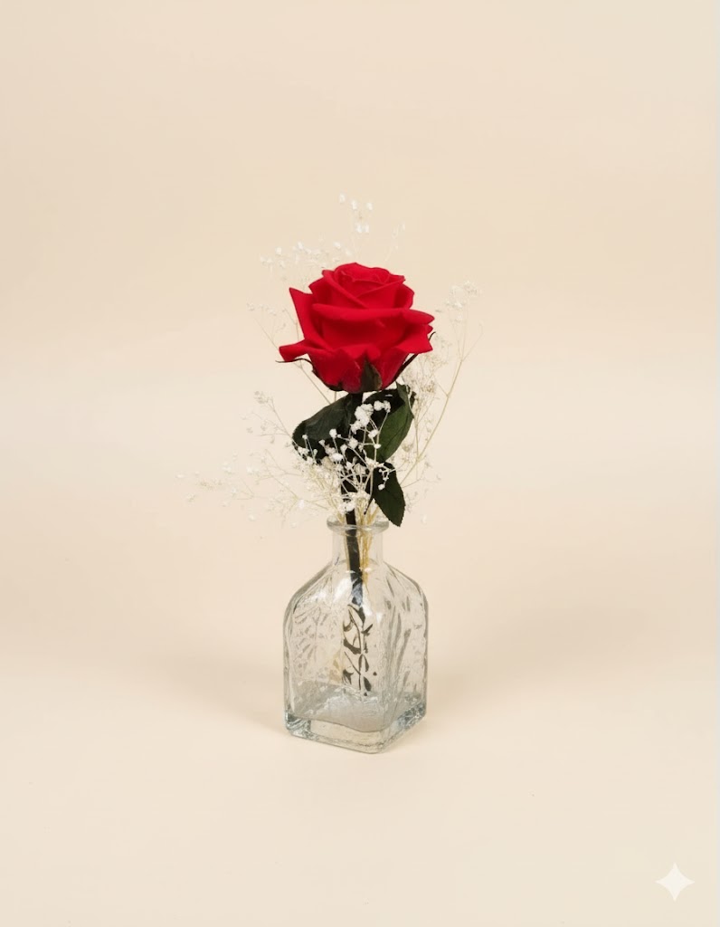 Večný kyticu Alix + váza