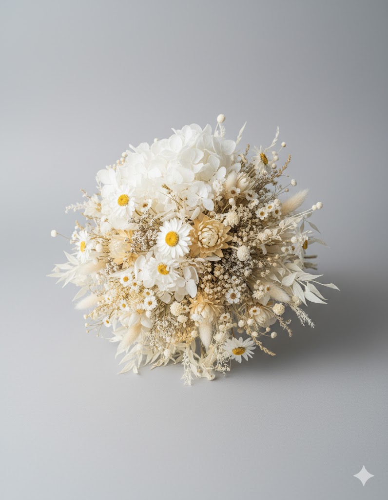 Sušená svadobná kytica Madeleine