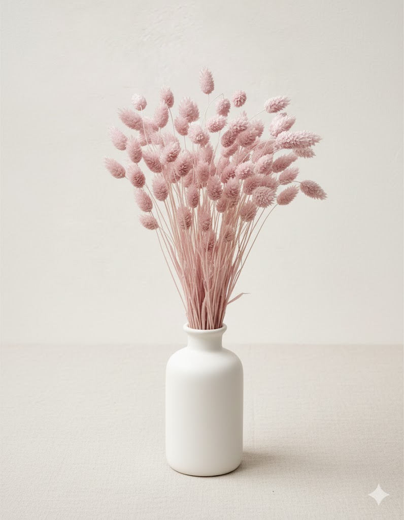 Sušený Phalaris v bledom ružovej farbe (100 g)