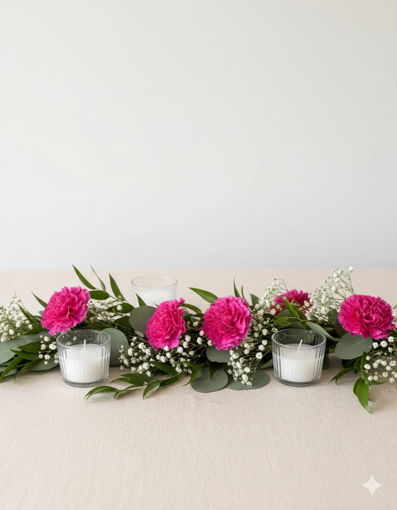 Vianočná girlanda fuchsia