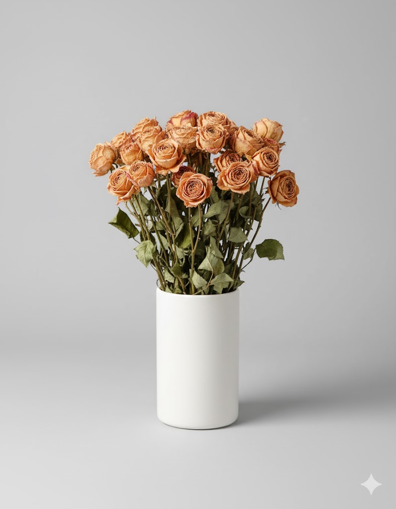 Sušená ruža s vetvičkami mimi eden (10 stoniek)