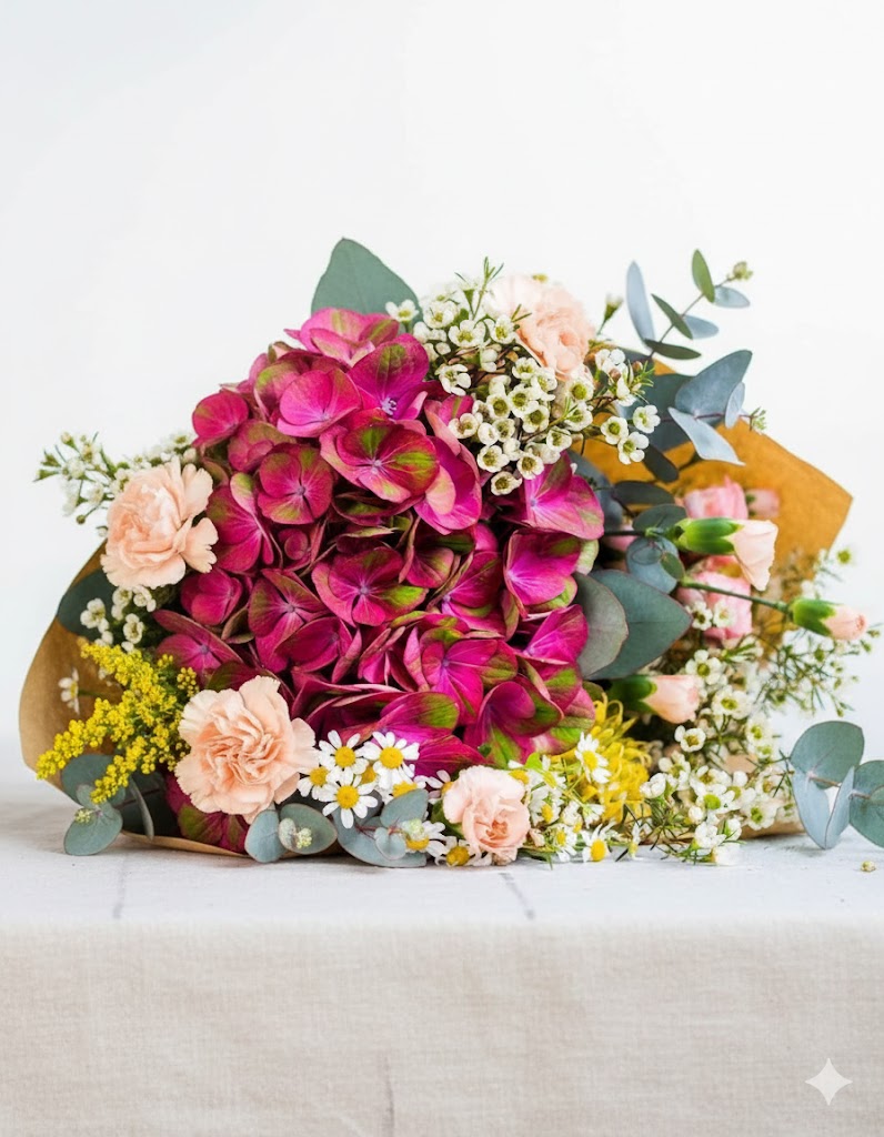 Kytica čerstvých kvetov prekvapenie