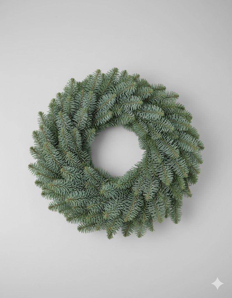 Čerstvá jedličková veniec 30 cm