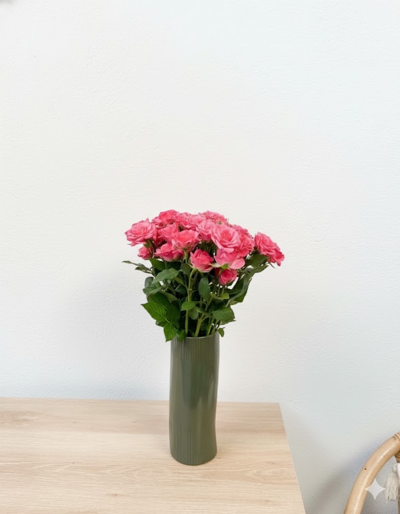 Fuchsiová vetvená ruža (10 stoniek)