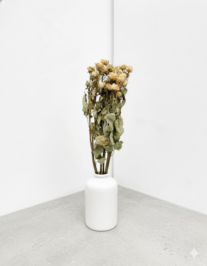 Sušená biela ruža (10 stoniek)