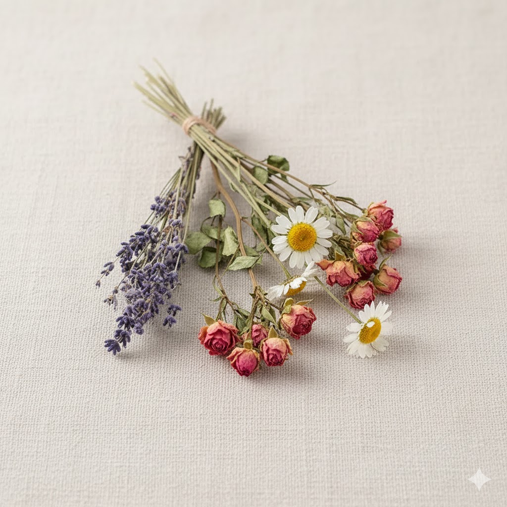 Girlanda zo sušených kvetov